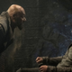 Seg (Cameron Cuffe, right) is also consternated by the arrival of the no-longer-mysterious character played by Colin Salmon (left)
